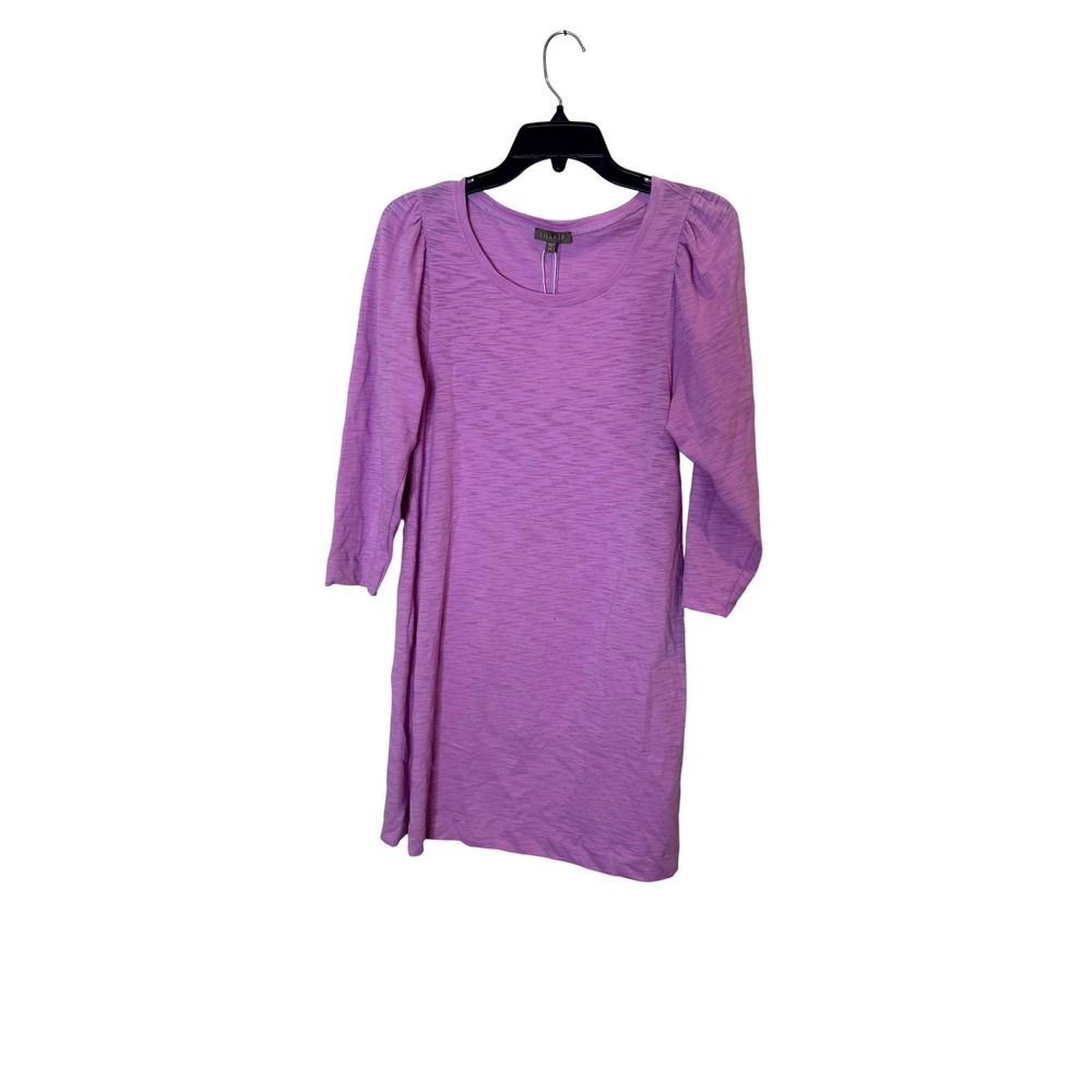 Lilla P Dress Womens XS Purple Puff Sleeve Scoop Neck T-Shirt‎ Shift Casual